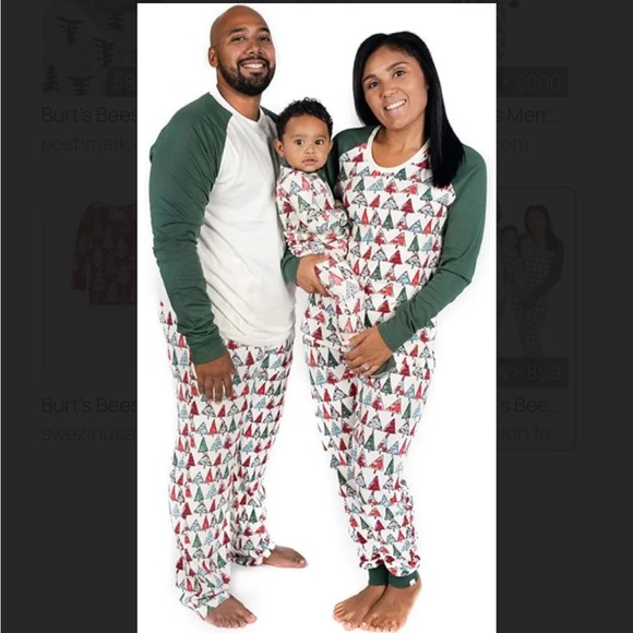 Burt's Bees 2-Piece O Christmas Tree Organic Cotton Toddler Pajama Set women’s M - Picture 1 of 2